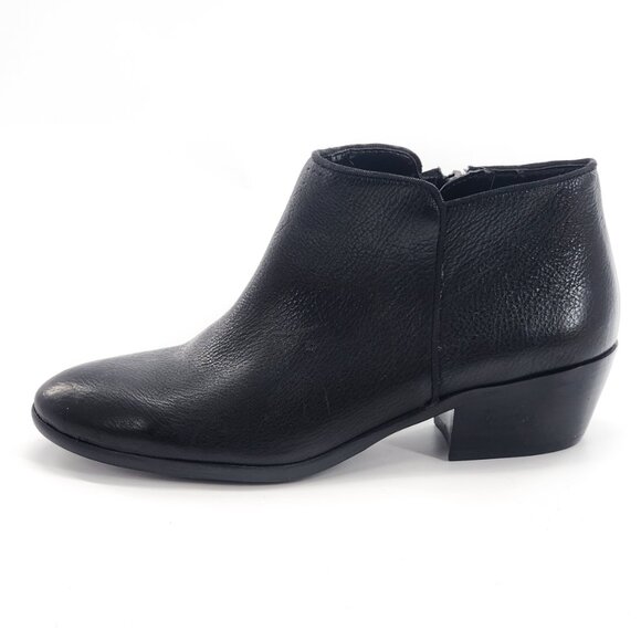 SAM EDELMAN NWD Petty Leather Ankle Booties Black - Picture 1 of 7